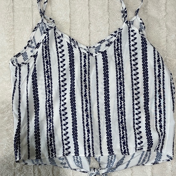 Ditsy Floral Print Tie Hem Cami Top - Picture 4 of 4